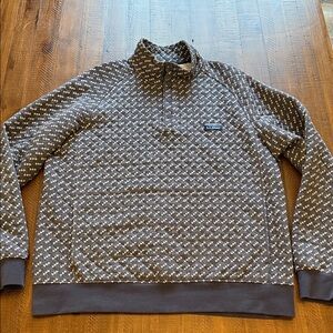 L.L. Bean Dark Blue Patterned Pullover